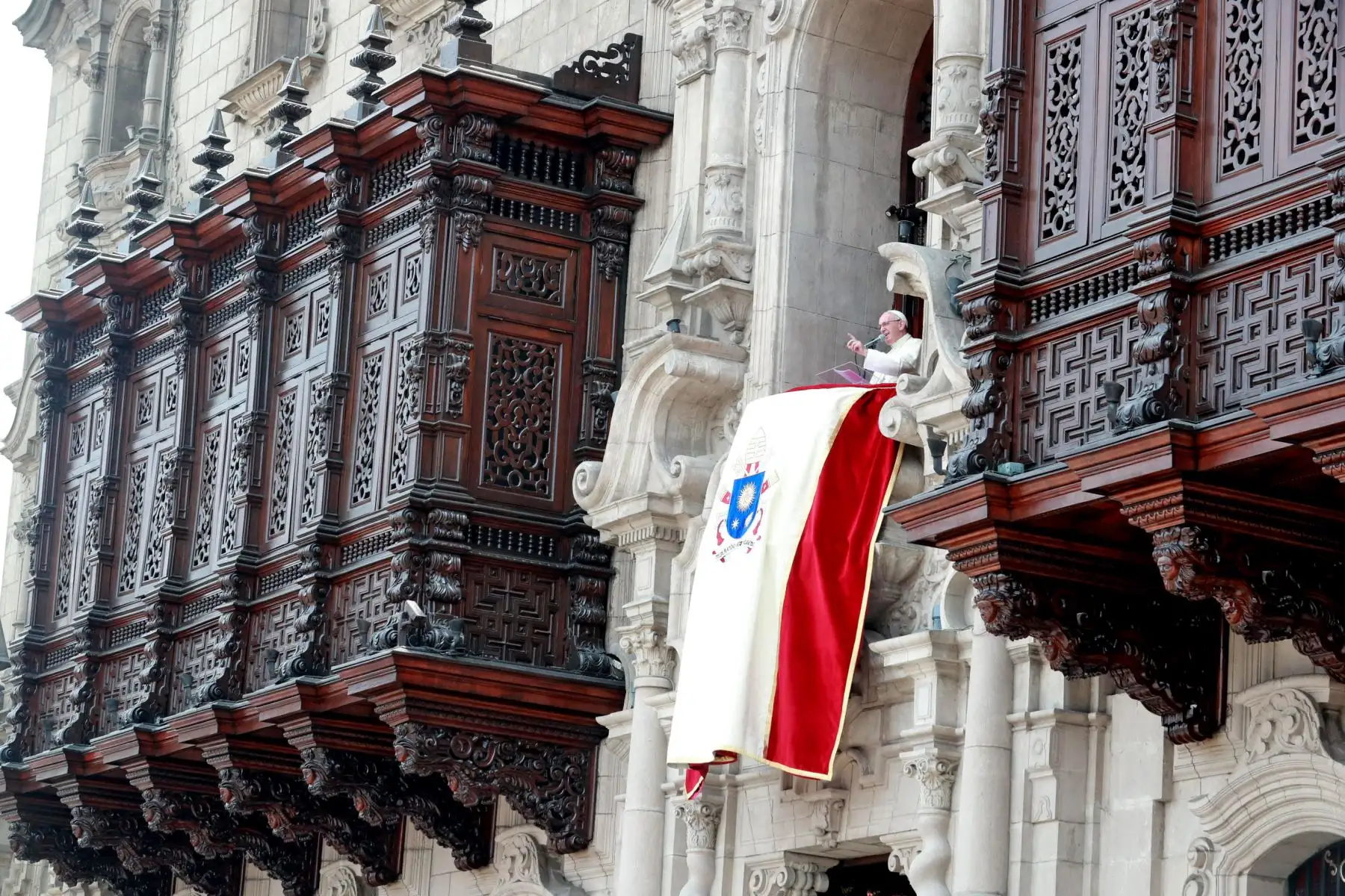 El ángelus del Vaticano se trasladó al corazón de Lima. Foto: ANDINA/Carlos Lezama