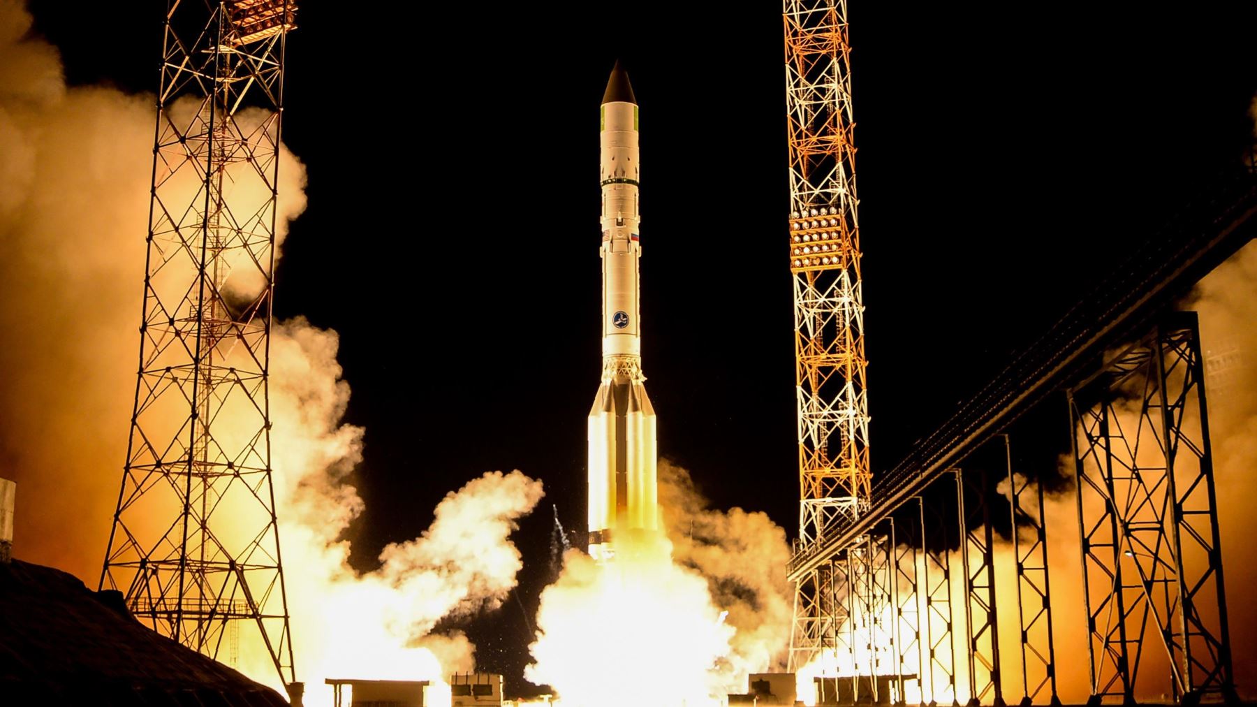 Cohete ruso Protón-M coloca en órbita satélite español.Foto: AFP