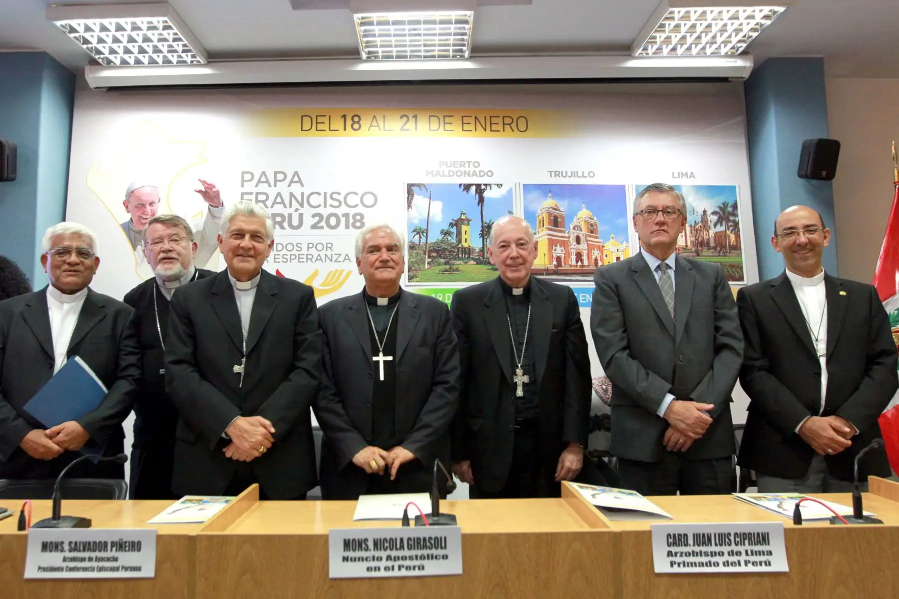 LIMA,PERÚ.ENERO 22. Conferencia de prensa de los representantes de la Iglesia católica en el Perú. Foto: ANDINA/Dante Zegarra.
