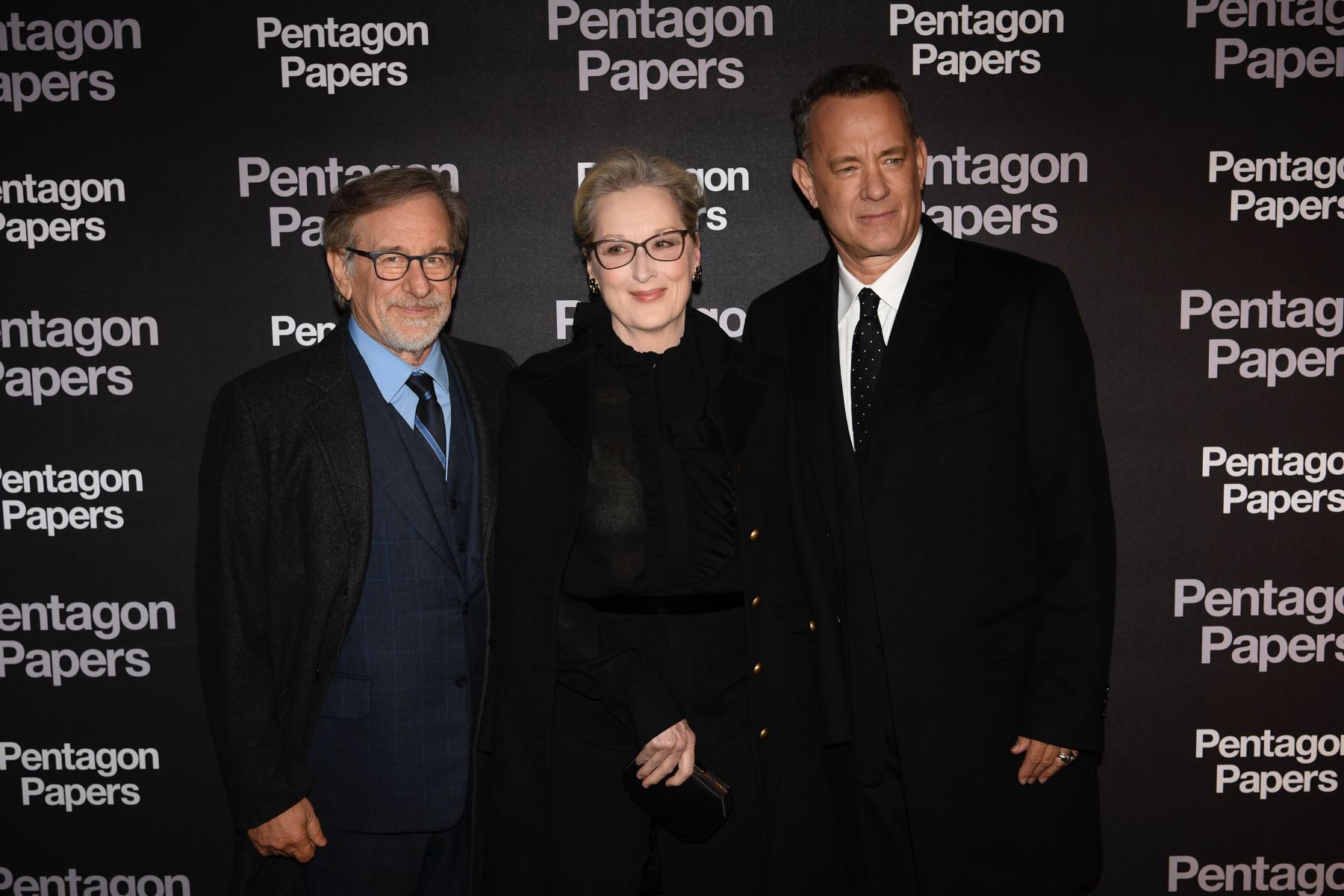 Steven Spielberg, Meryl Streep y Tom Hanks,Foto: AFP