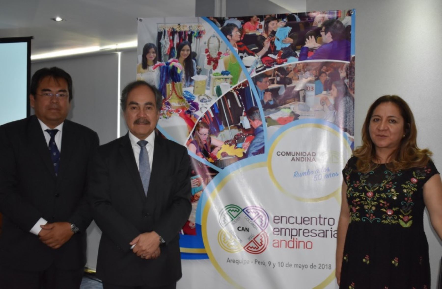Representantes de Comunidad Andina de Naciones, ADEX y Promperú anuncian VII Encuentro Empresarial Andino en la ciudad de  Arequipa, el 9 y 10 de febrero de 2018.