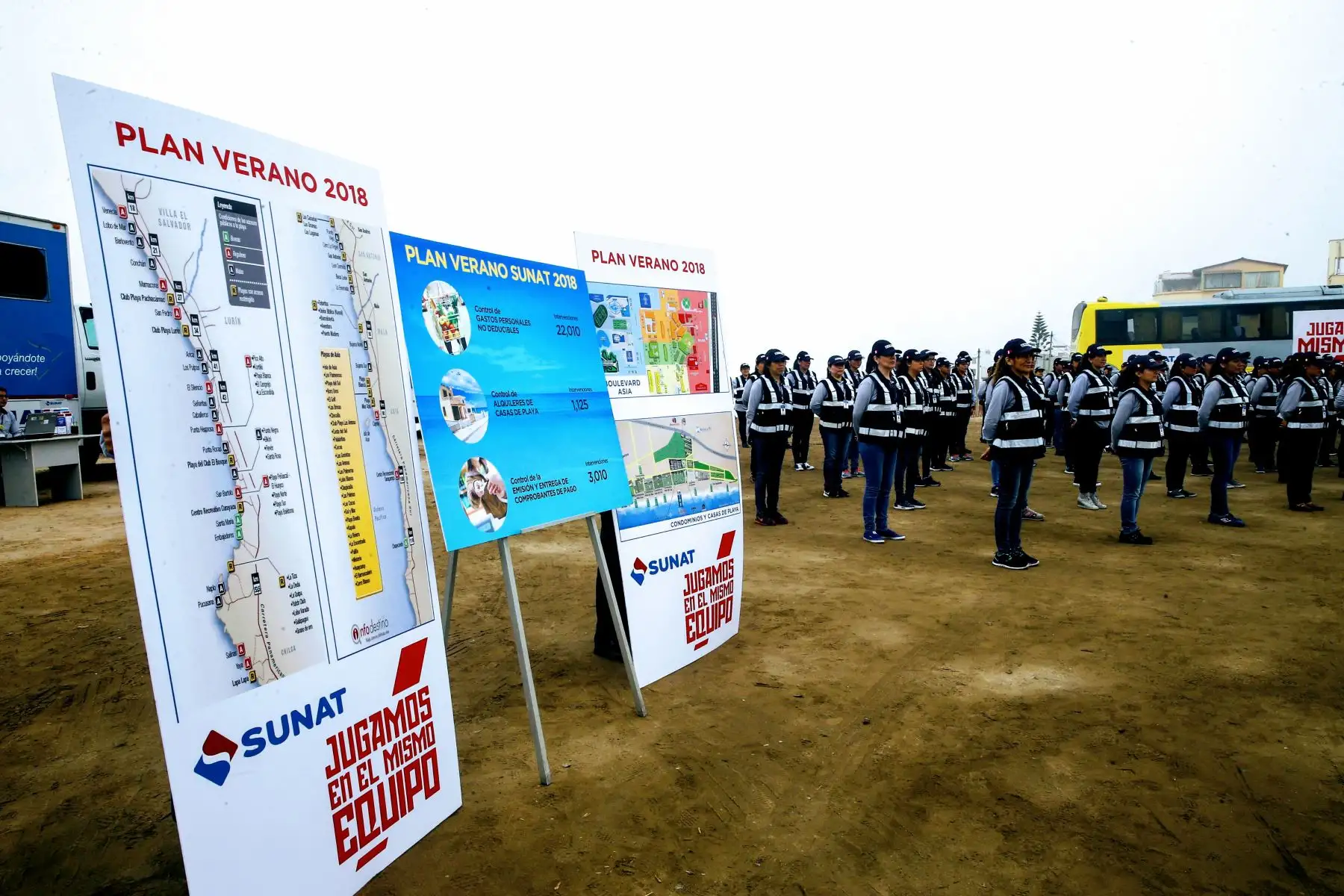 LIMA PERÚ - ENERO 26.Sunat empieza su Plan de Verano 2018 con operativo en las playas del sur. Foto: ANDINA/Luis Iparraguirre