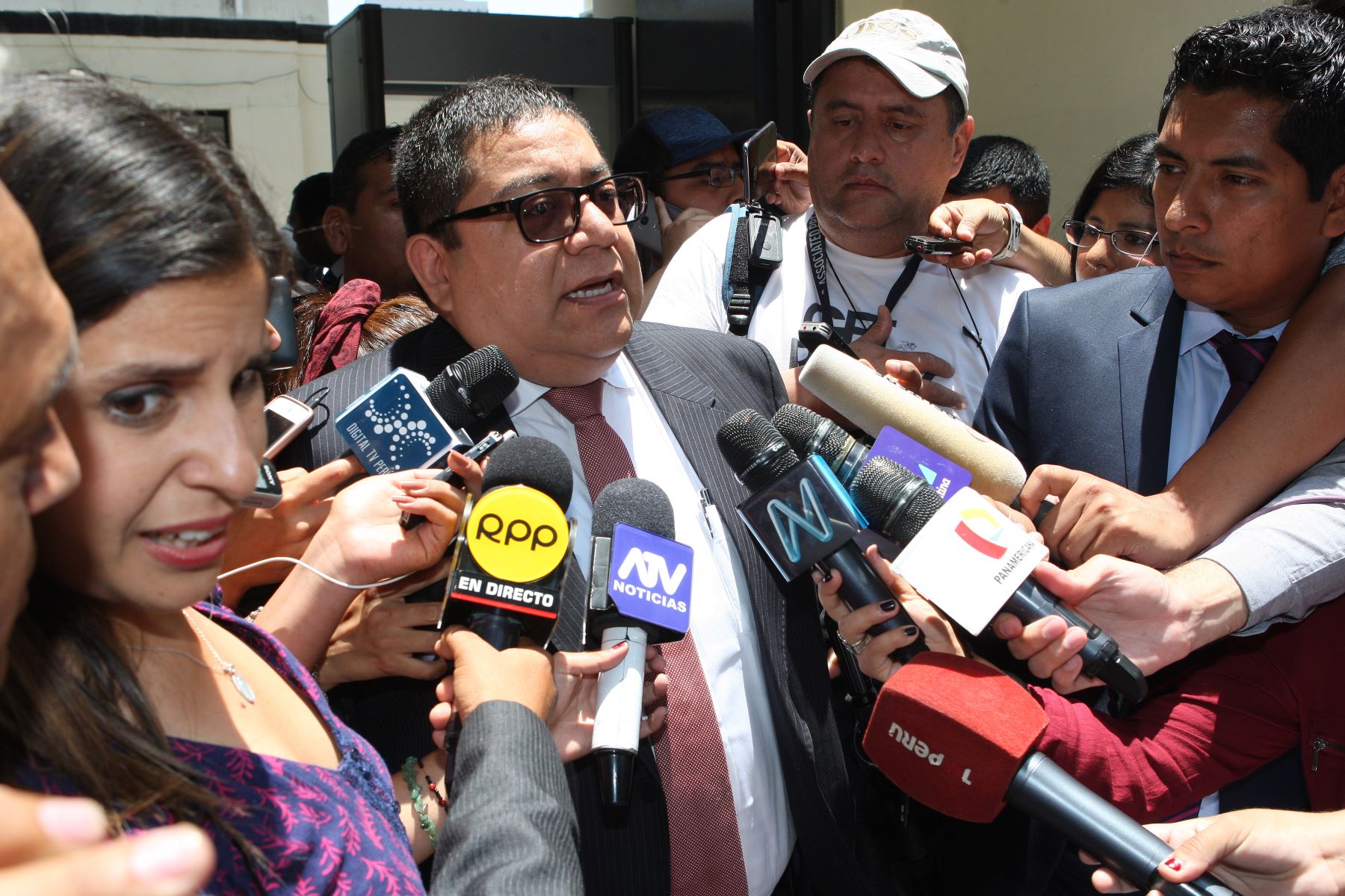 Miguel Pérez Arroyo, abogado de Alberto Fujimori. Foto: ANDINA/Héctor Vinces