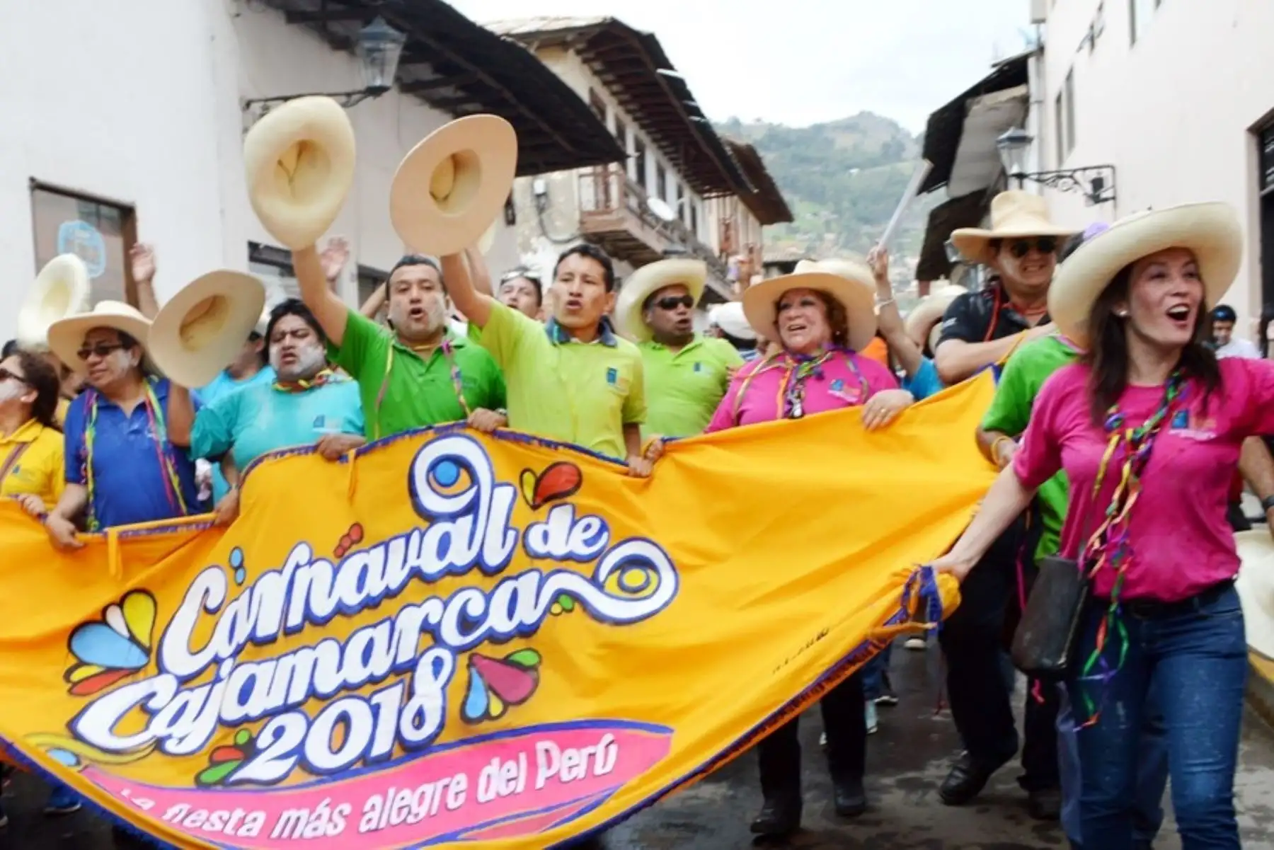 Cajamarca inicia celebraciones del Carnaval con multitudinario pregón. ANDINA/Eduard Lozano