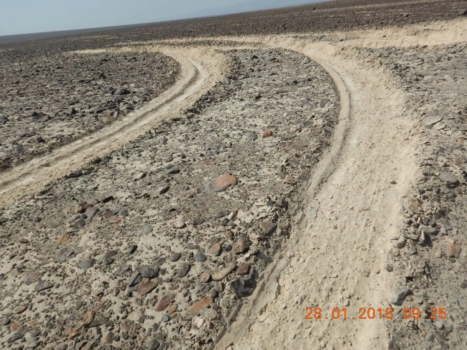 Huellas de camión en Líneas de Nasca.