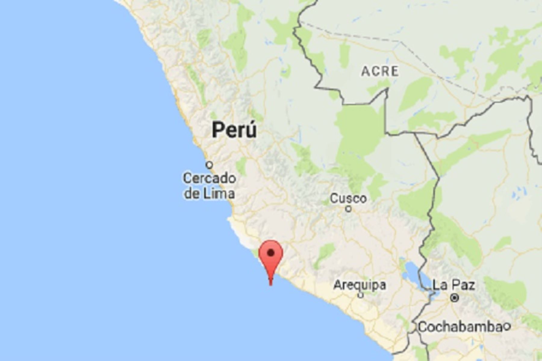 Arequipa soportó hoy un fuerte sismo de magnitud 5.5.