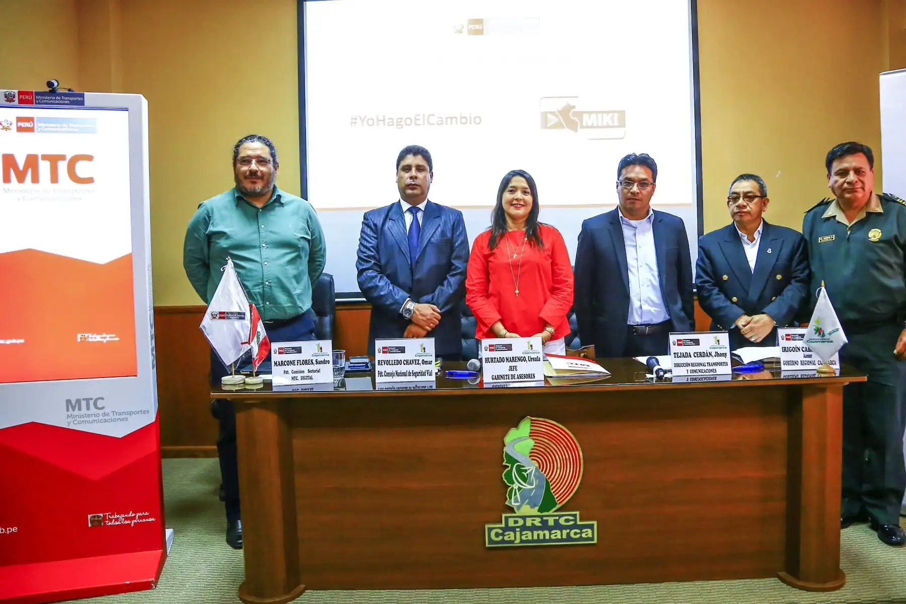 MTC realizo campaña  Yo Hago el Cambio de Seguridad  Vial y el Aplicativo MIKI de seguimiento de las inversiones, en la región de Cajamarca.Foto: ANDINA/ MTC