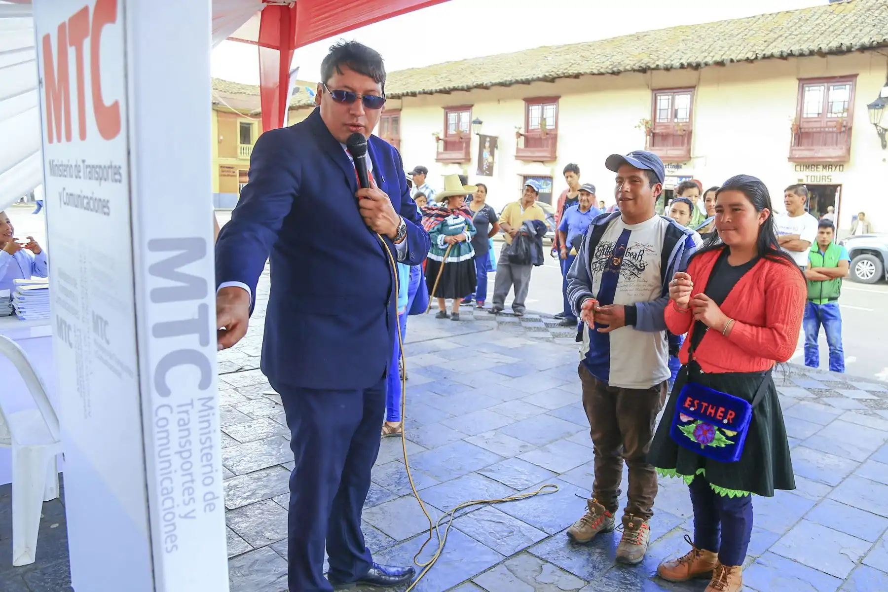 MTC realizo campaña  Yo Hago el Cambio de Seguridad  Vial y el Aplicativo MIKI de seguimiento de las inversiones, en la región de Cajamarca.Foto: ANDINA/ MTC