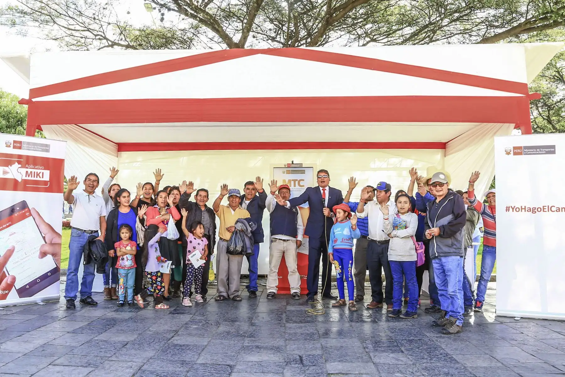 MTC realizo campaña  Yo Hago el Cambio de Seguridad  Vial y el Aplicativo MIKI de seguimiento de las inversiones, en la región de Cajamarca.Foto: ANDINA/ MTC