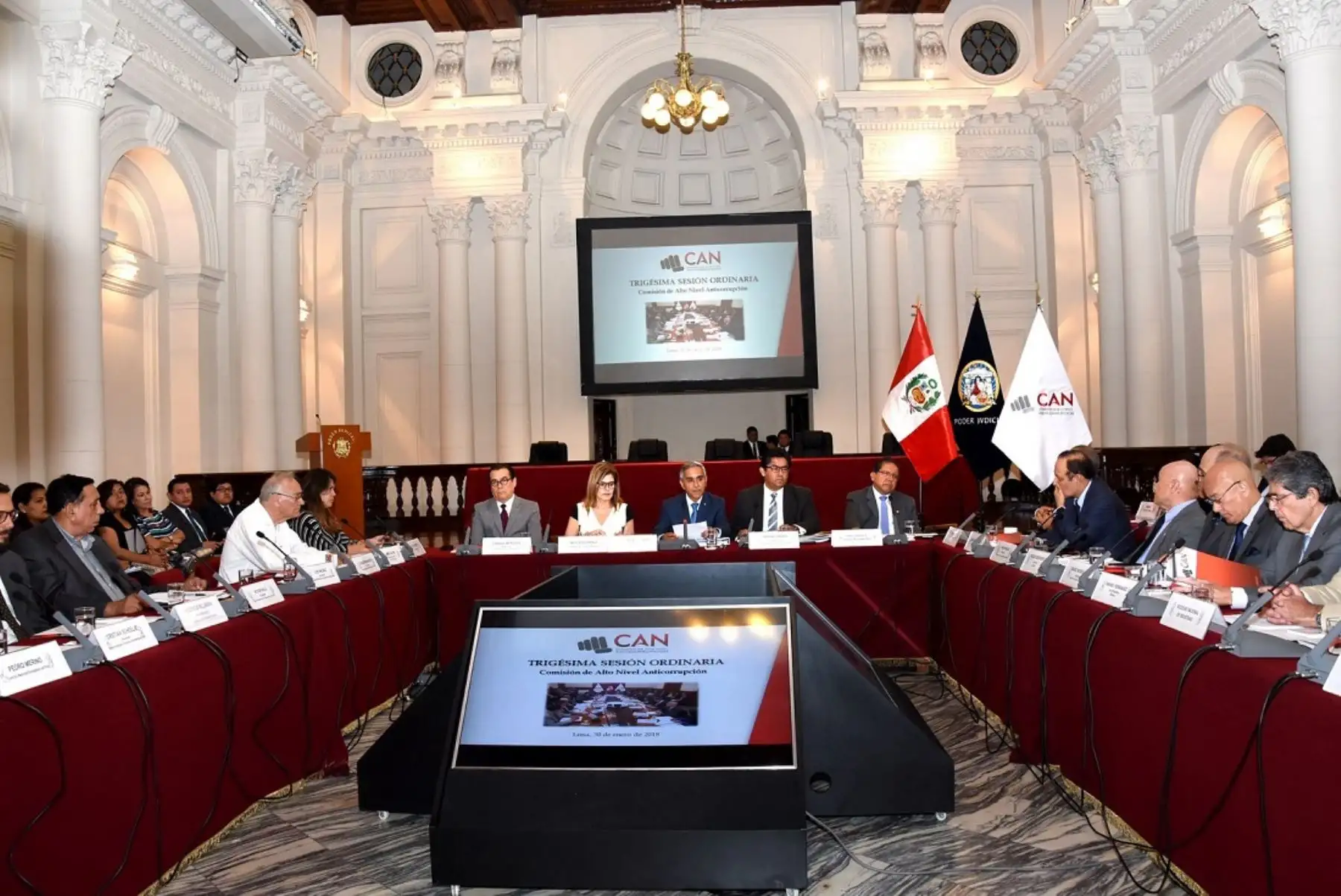 Foto: Sesión de la CAN Anticorrupción.