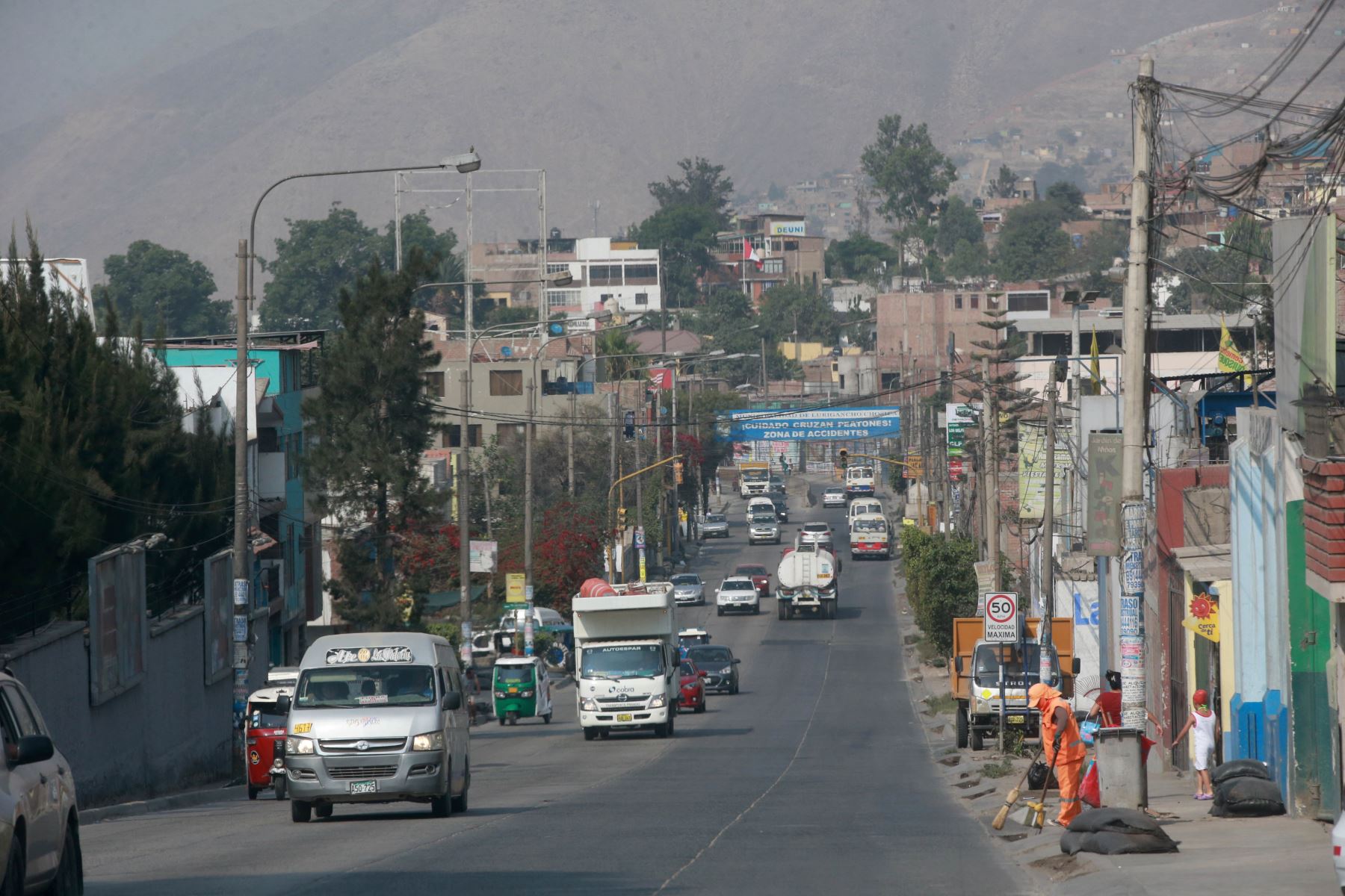 Trafico vehicular en carretera Central de Lima a la Oroya . Foto: ANDINA/Jhony Laurente
