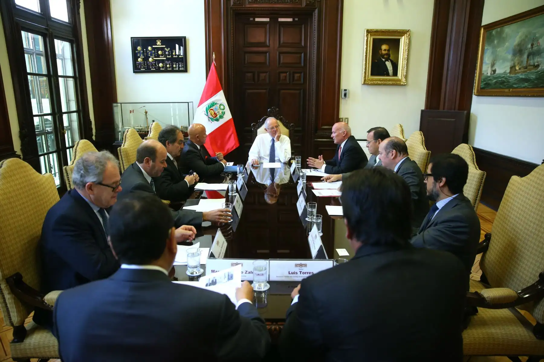 Presidente Kuczysnki se reúne con miembros del Consejo Empresarial de Alianza del Pacifico.