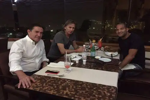 Gareca se entrevistó con Alberto Rodríguez en Barranquilla (Twitter selección peruana)