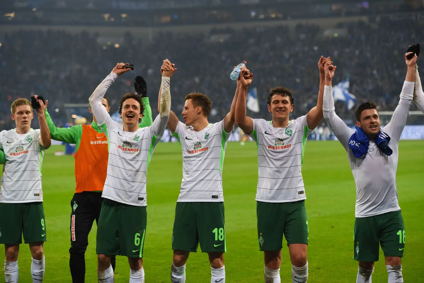 Partido de fútbol de la Bundesliga alemana Schalke 04 contra el Werder Bremen.Foto:AFP