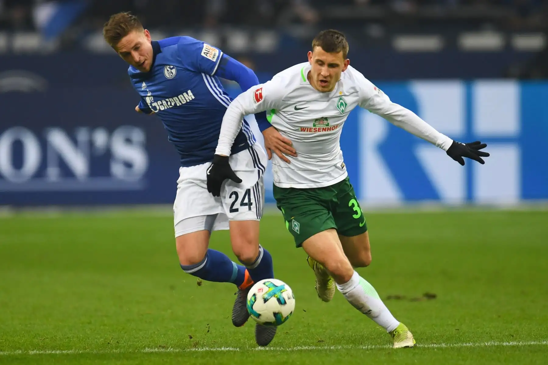 Partido de fútbol de la Bundesliga alemana Schalke 04 contra el Werder Bremen.Foto:AFP