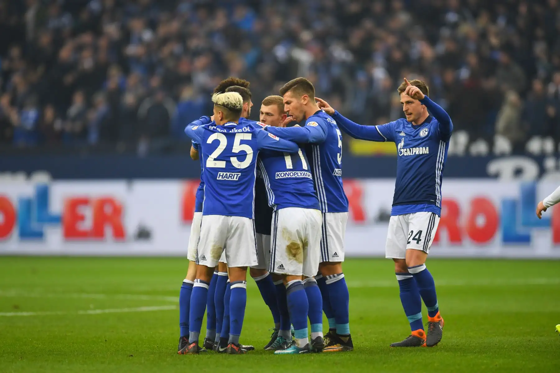 Partido de fútbol de la Bundesliga alemana Schalke 04 contra el Werder Bremen.Foto:AFP