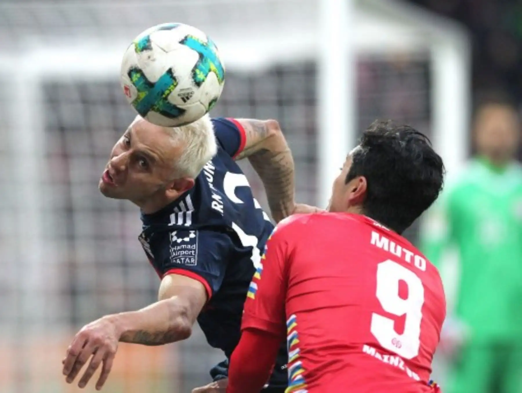 Partido de fútbol de la primera división alemana Mainz 05 contra el Bayern Munich.Foto:AFP