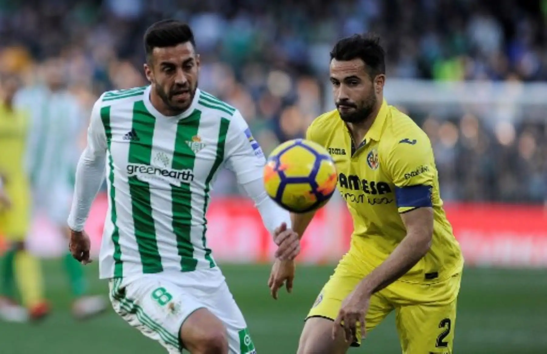 Partido de fútbol de la liga española entre Real Betis y Villarreal CF en Sevilla.Foto:AFP