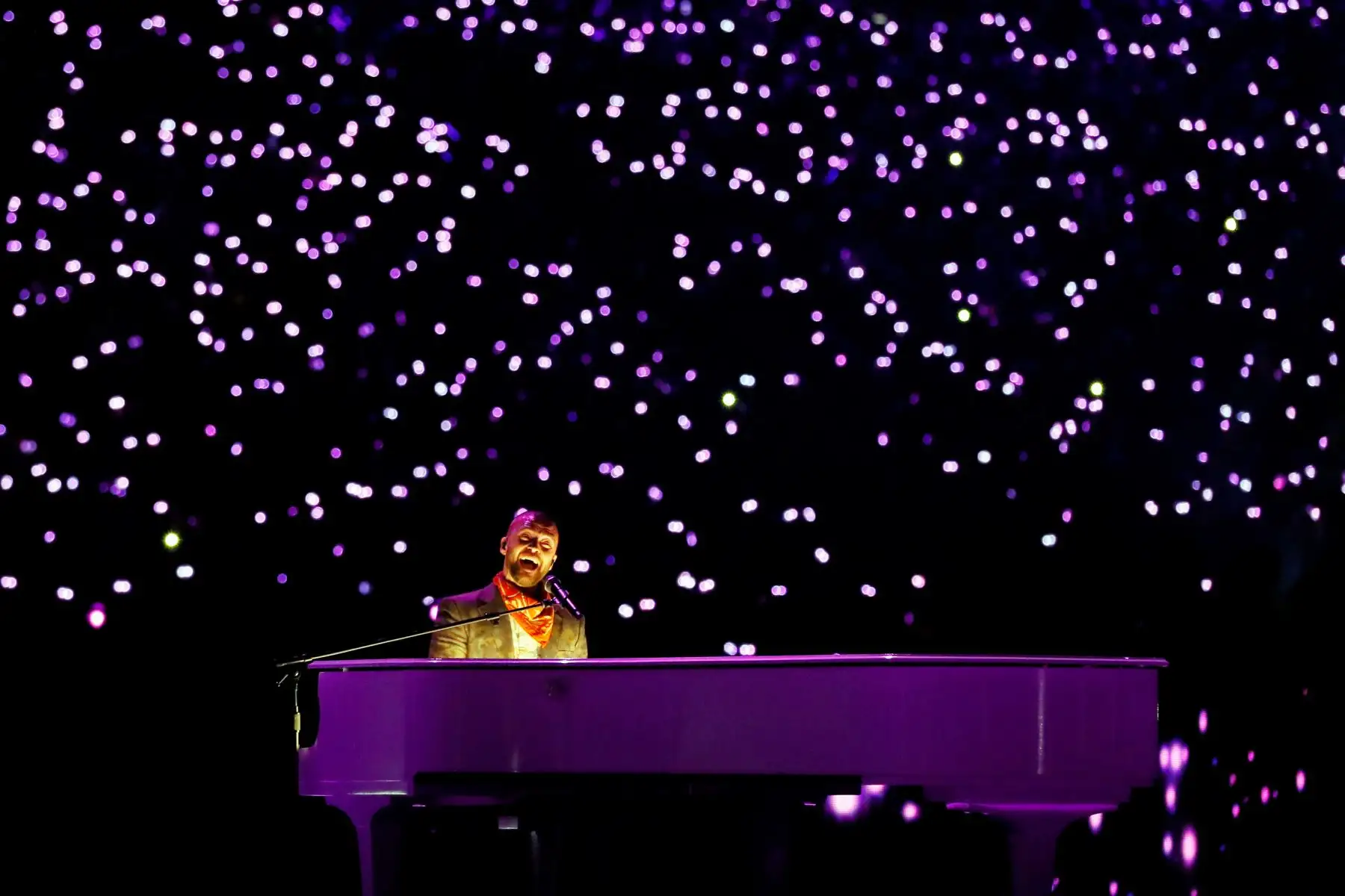 El espectacular show de Justin Timberlake en el Super Bowl. Foto: AFP
