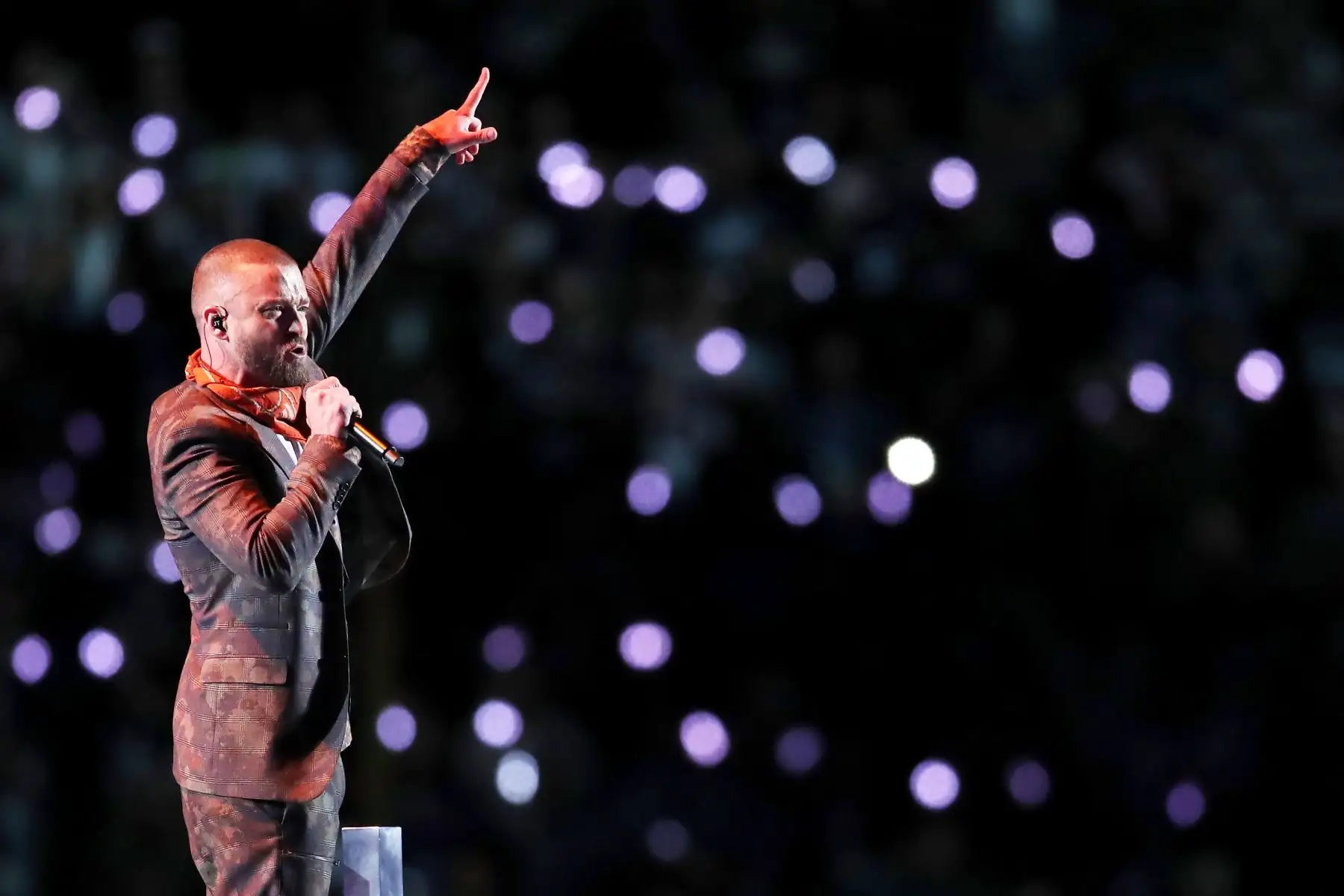 El espectacular show de Justin Timberlake en el Super Bowl. Foto: AFP