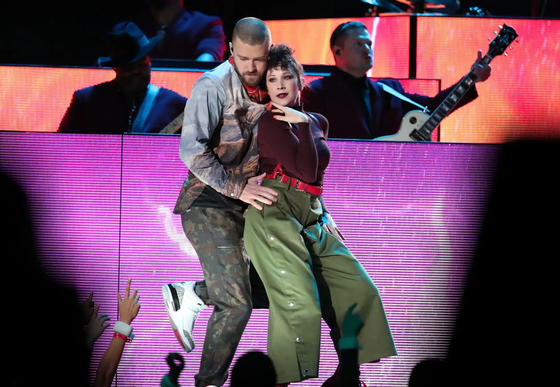 El espectacular show de Justin Timberlake en el Super Bowl. Foto: AFP