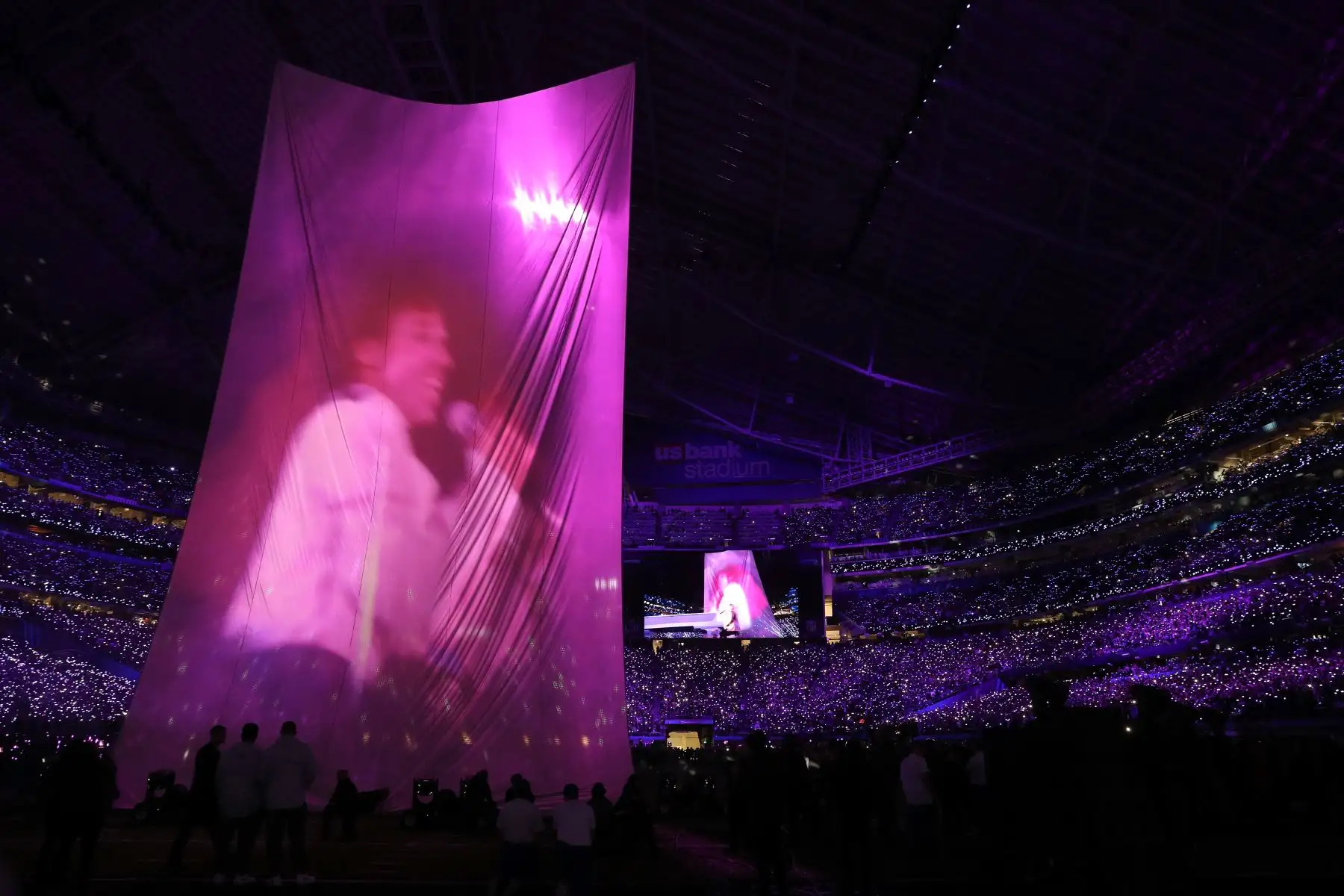 El espectacular show de Justin Timberlake en el Super Bowl. Foto: AFP