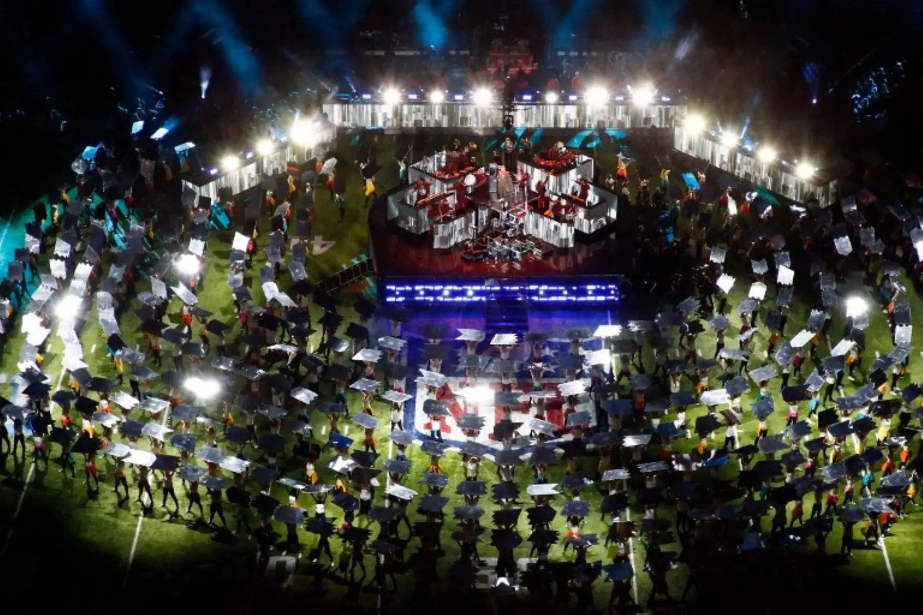 El espectacular show de Justin Timberlake en el Super Bowl. Foto: AFP