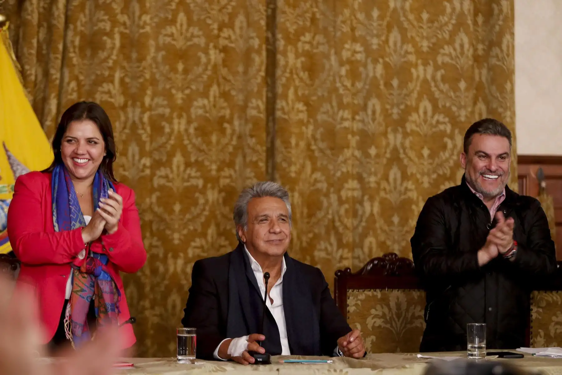 Lenín Moreno y vicepresidenta Maria Alejandra Vicuña. Foto: EFE