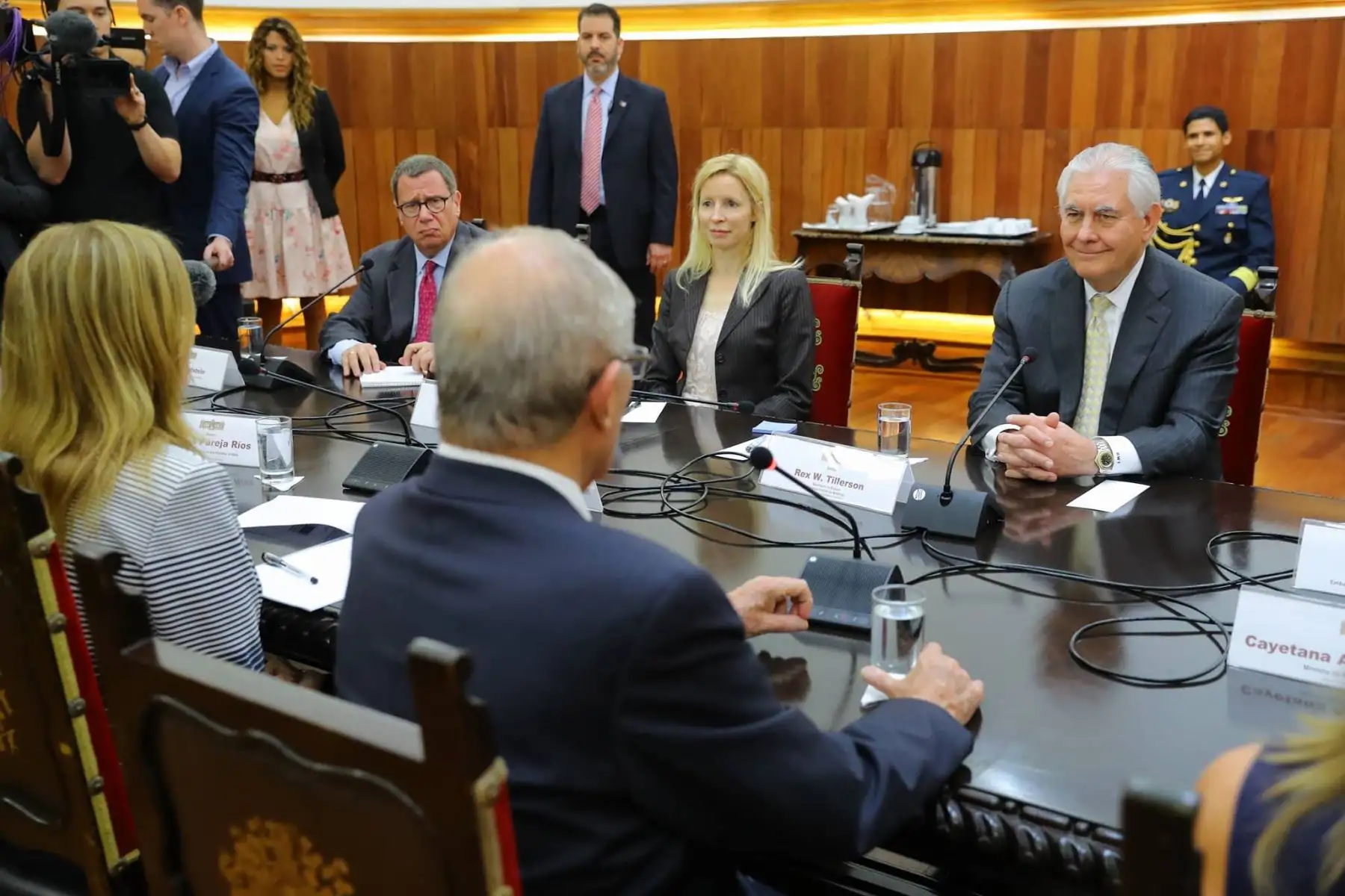 El presidente Pedro Pablo Kuczynski se reúne con el secretario de Estado de Estados Unidos, Rex Tillerson. Foto: ANDINA/ Prensa Presidencia