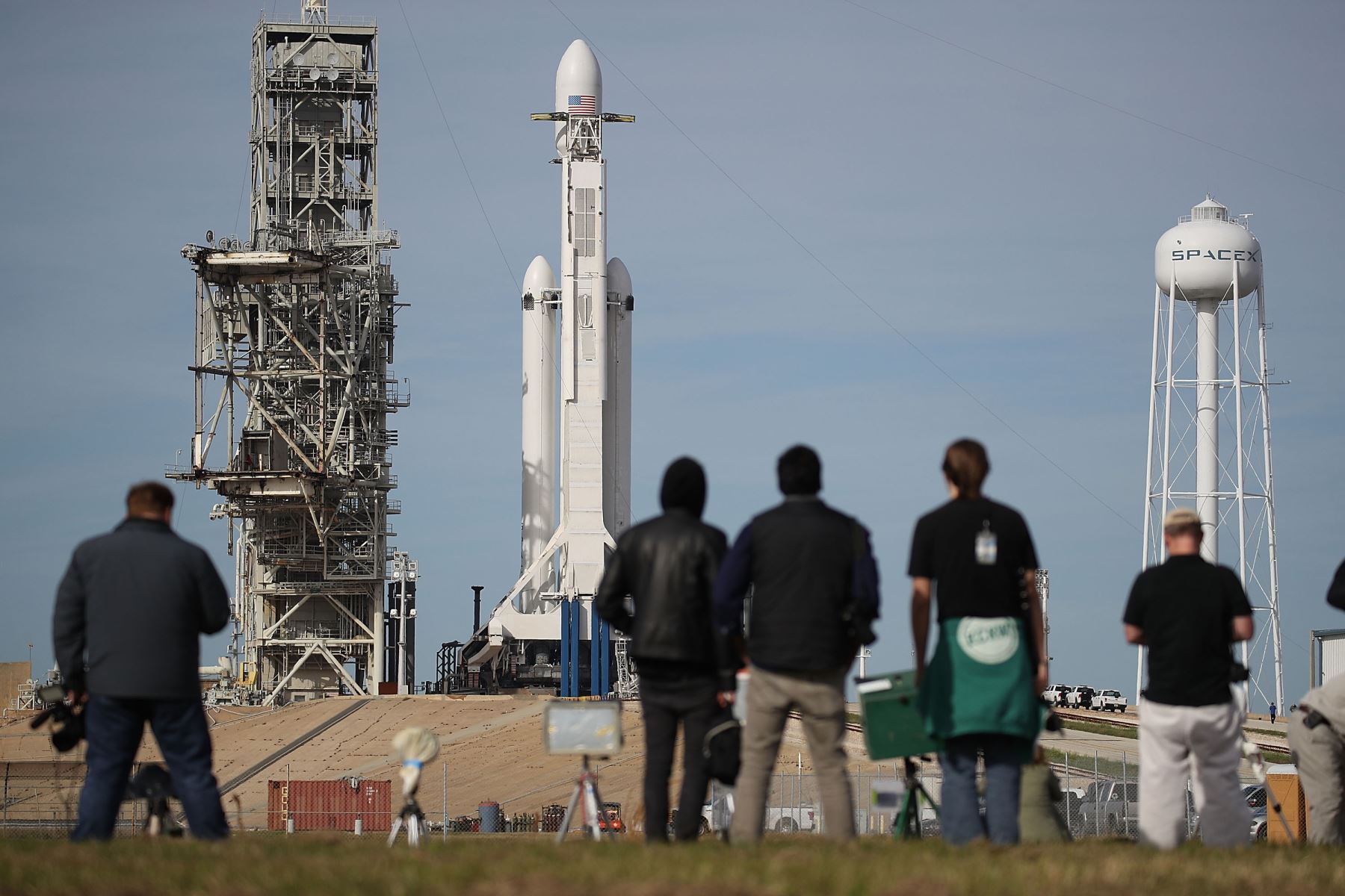 El cohete Falcon Heavy de SpaceX. Foto AFP