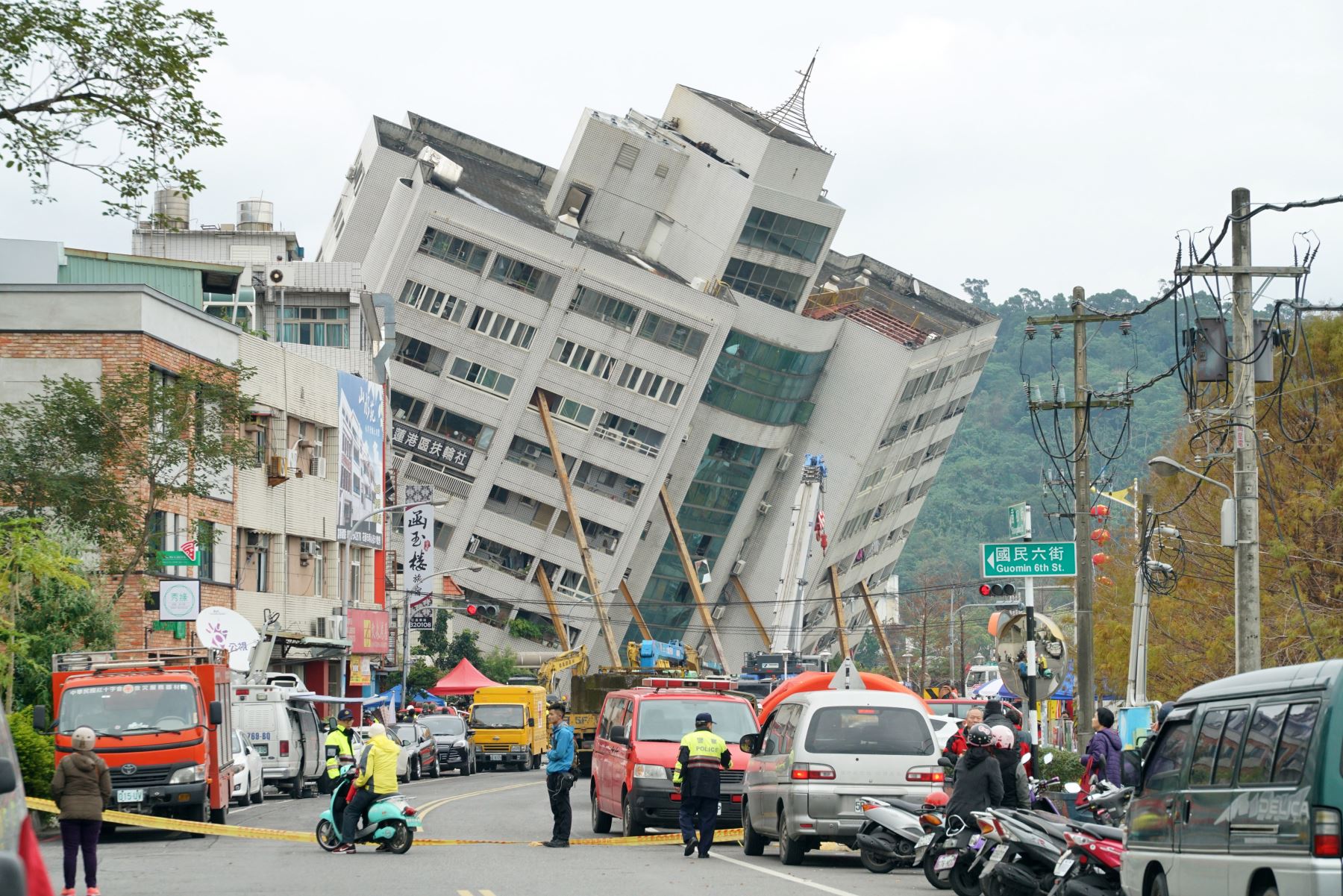 Impacto de un terremoto en un edificio. AFP