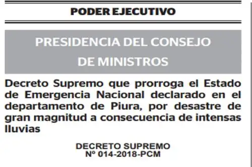 Acciones de respuesta las ejecutarán el Gobierno Regional de Piura, así como los gobiernos locales involucrados, con la coordinación técnica y seguimiento del Indeci.