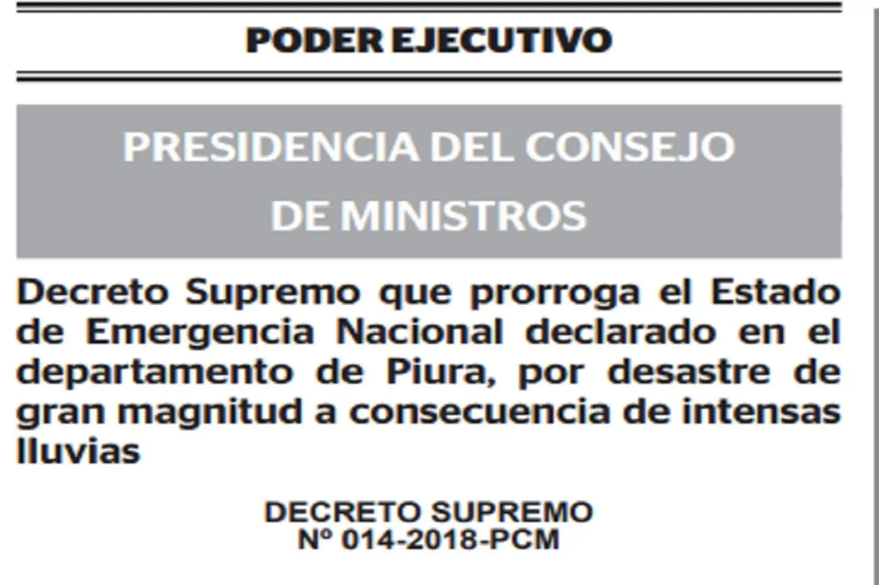 Acciones de respuesta las ejecutarán el Gobierno Regional de Piura, así como los gobiernos locales involucrados, con la coordinación técnica y seguimiento del Indeci.