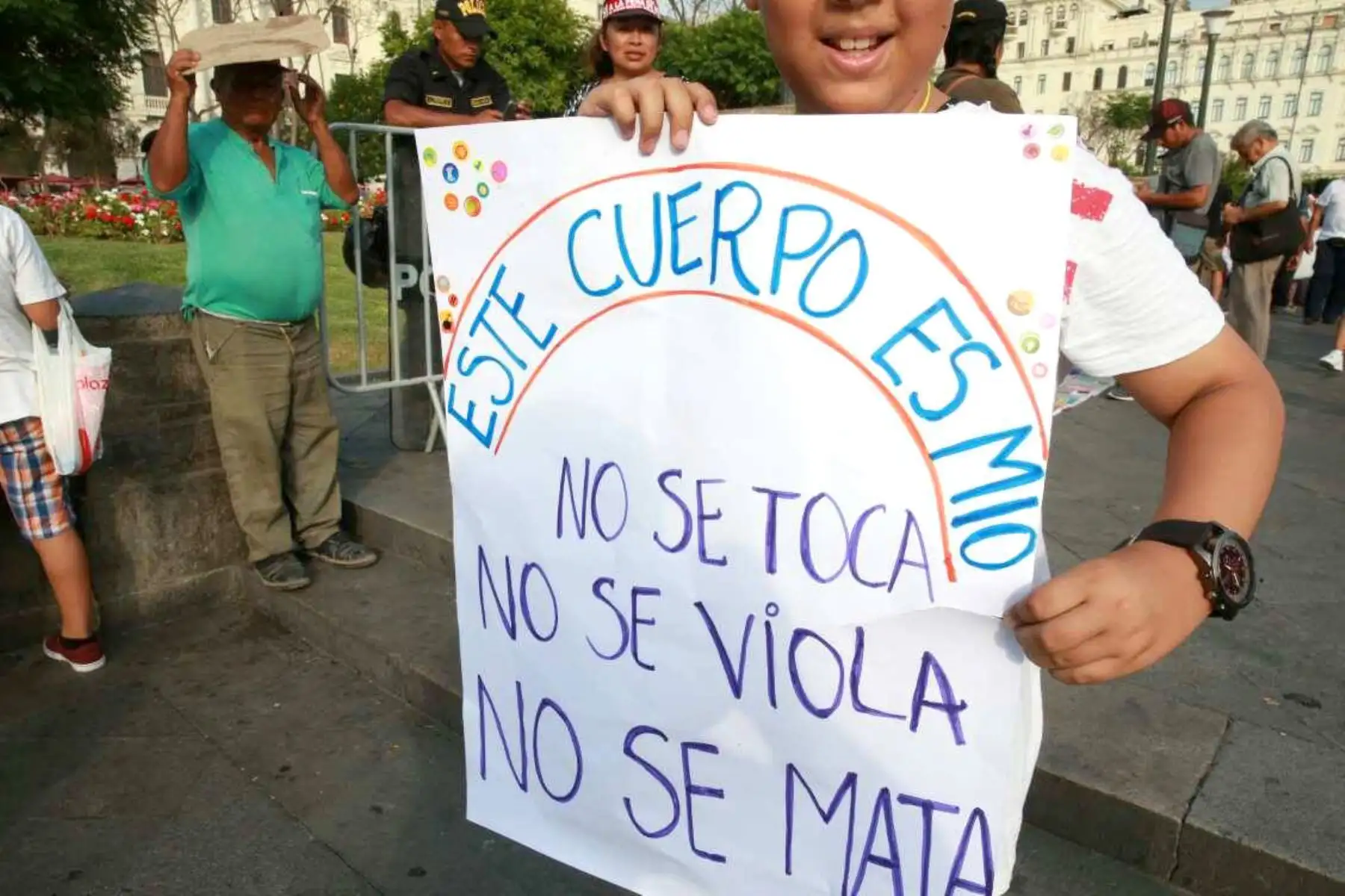 LIMA PERÚ - FEBRERO 08. "Marcha Jimena renace" se concentra en la Plaza San Martin. Foto: ANDINA/Jhony Laurente