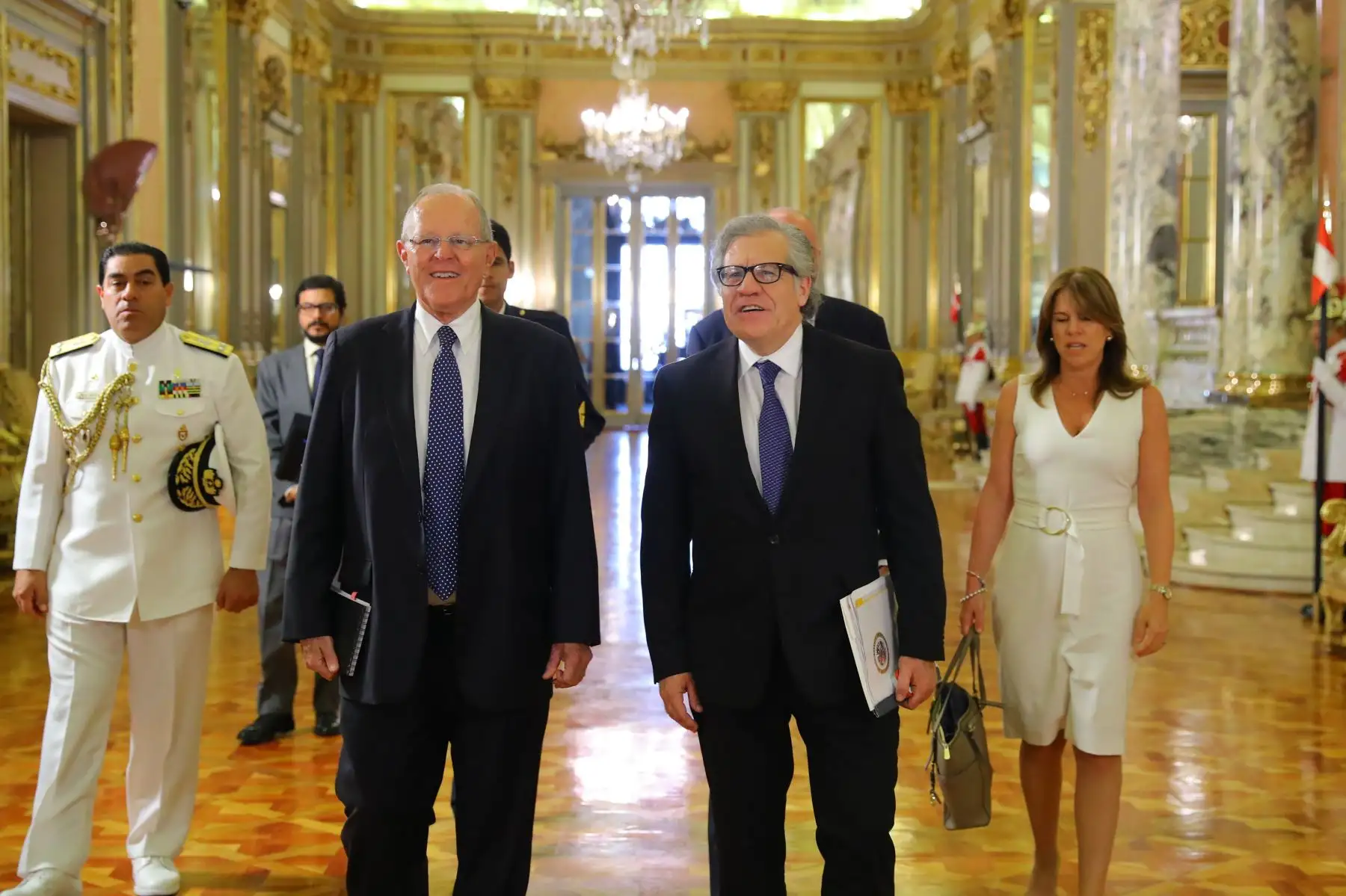 Presidente Kuczynski recibió en Palacio de Gobierno al secretario general de la OEA, Luis Almagro.Foto: ANDINA/ Prensa Presidencia
