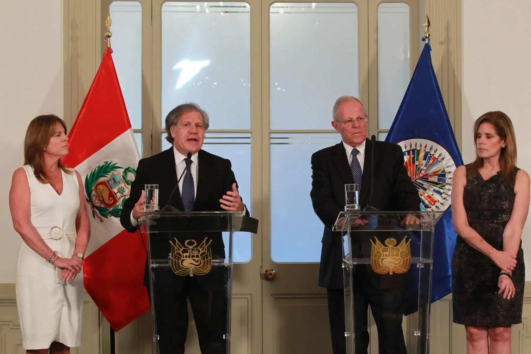 LIMA,PERÚ.FEBRERO 09. Conferencia de prensa de la Canciller Calletana Aljovin y el Secretario General de la OEA. Almagro.Foto: ANDINA/Dante Zegarra