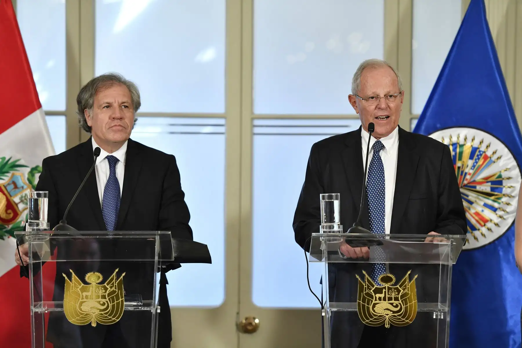 LIMA,PERÚ.FEBRERO 09. Declaración del Presidente Pedro Pablo Kuczynski y el Secretario General de la OEA Luis Almagro. Foto: ANDINA/Difusión