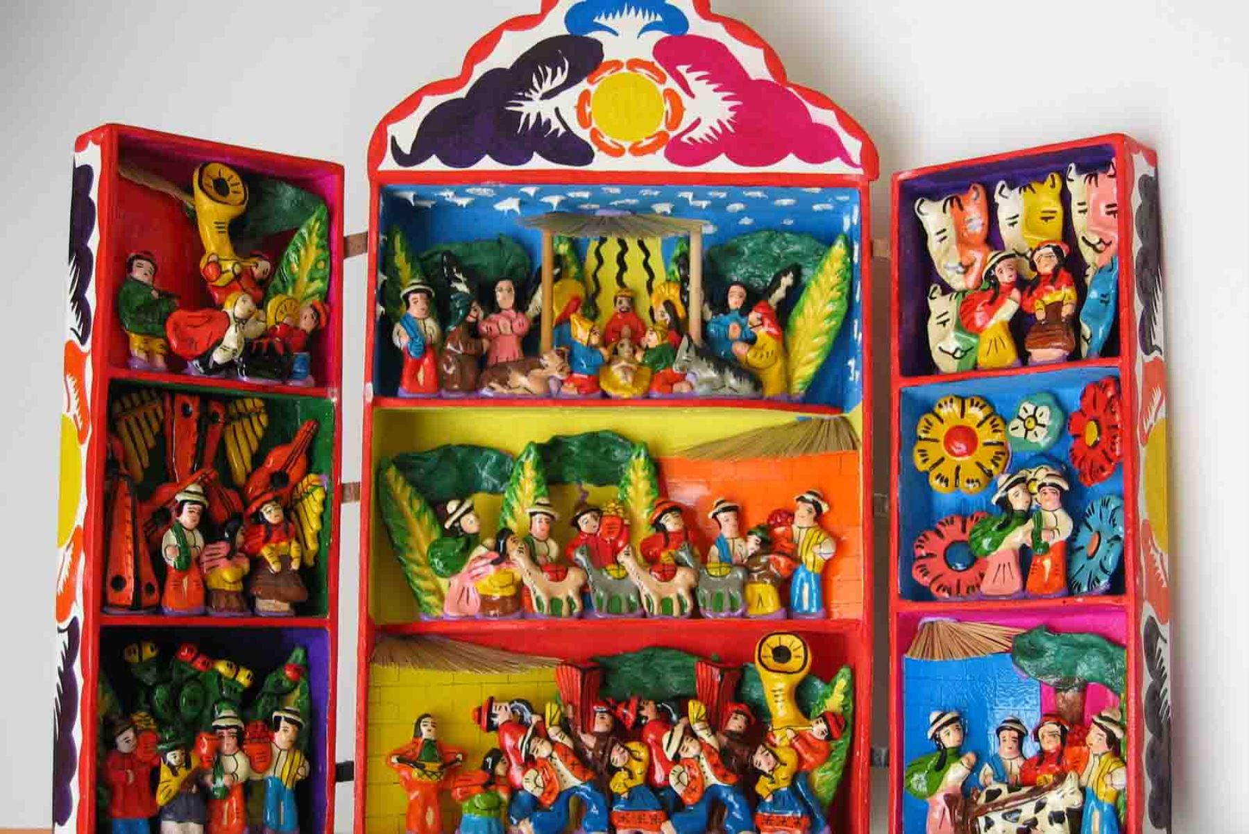 El retablo ayacuchano ha sido declarado Patrimonio Cultural de la Nación y representa una de las mayores expresiones del sincretismo cultural y religioso andino en nuestro país. ANDINA/Difusión