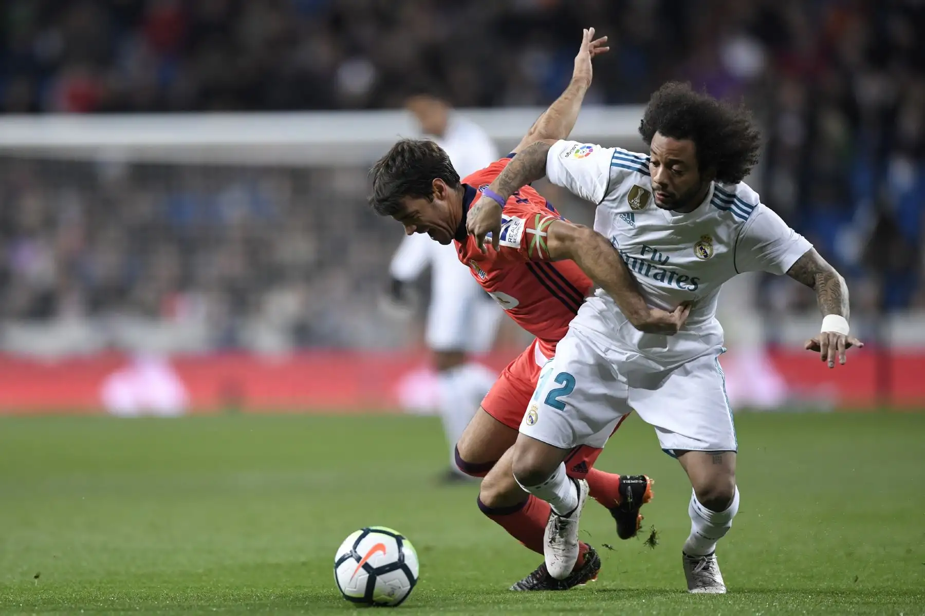 Partido de fútbol de la liga española entre el Real Madrid CF y la Real Sociedad.Foto:AFP