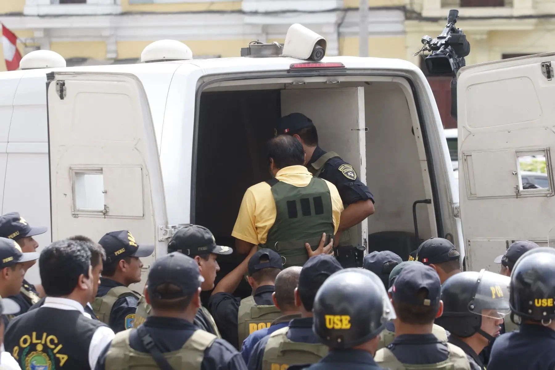 LIMA- PERÚ- FEBRERO 11. Trasladan al asesino de la niña Jimena a la Carceleta del Poder Judicial.Foto: ANDINA/Eddy Ramos.