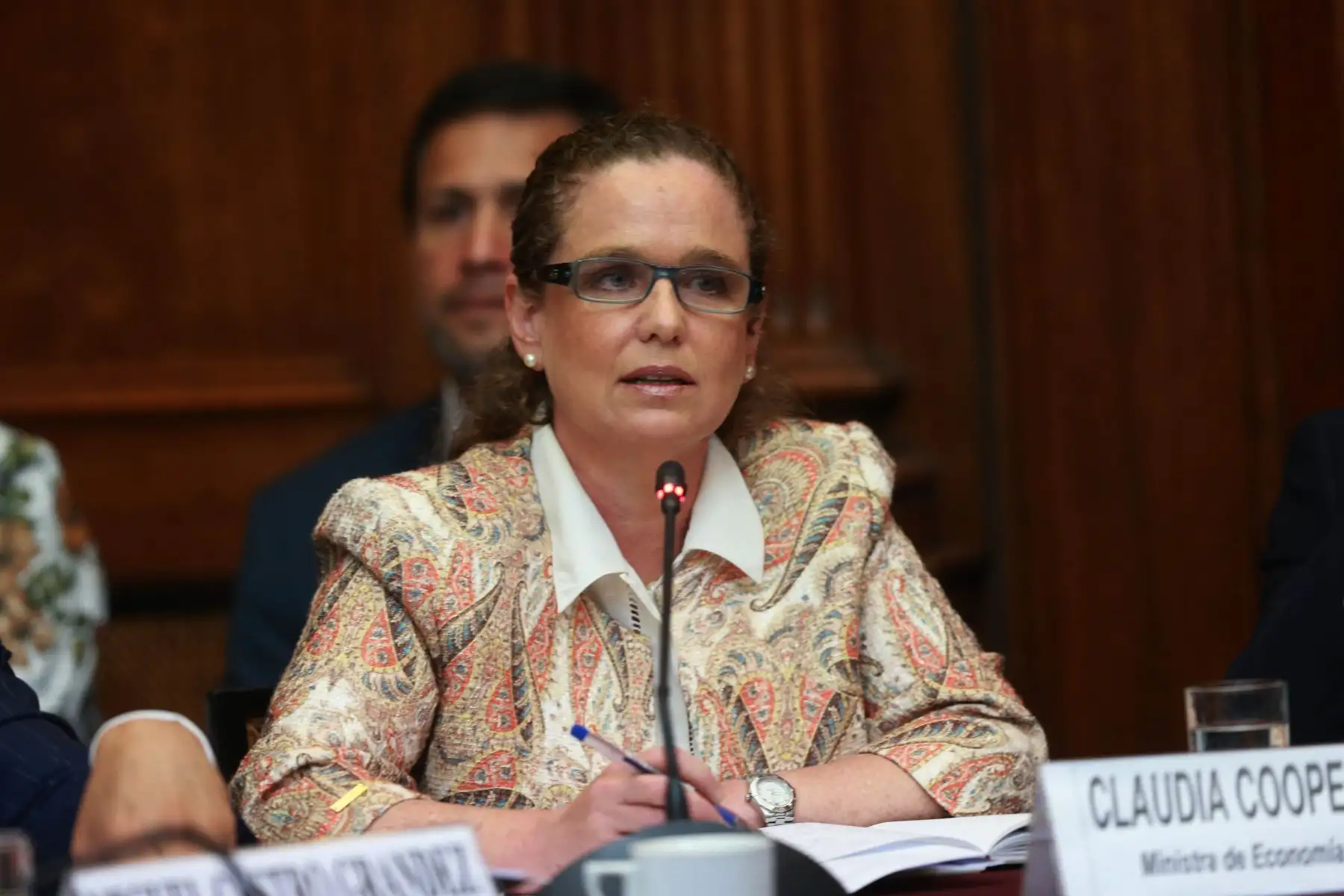 Ministra Claudia Cooper en el Congreso. ANDINA/Norman Córdova