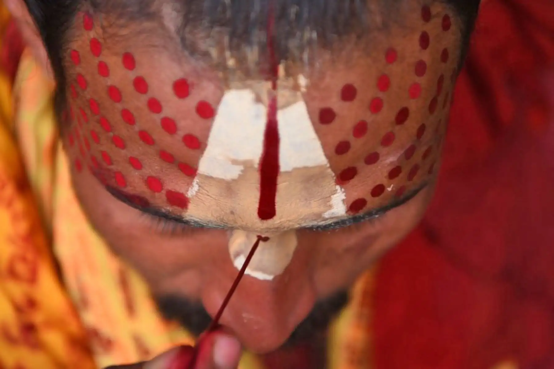 Los hindúes celebran el festival Maha Shivaratri, en Katmandú.Foto:AFP