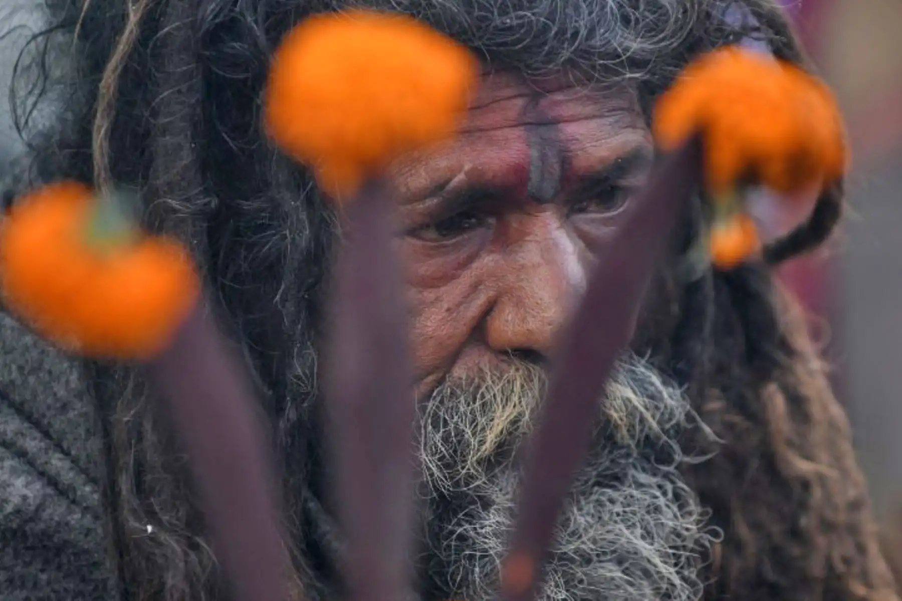 Los hindúes celebran el festival Maha Shivaratri, en Katmandú.Foto:AFP