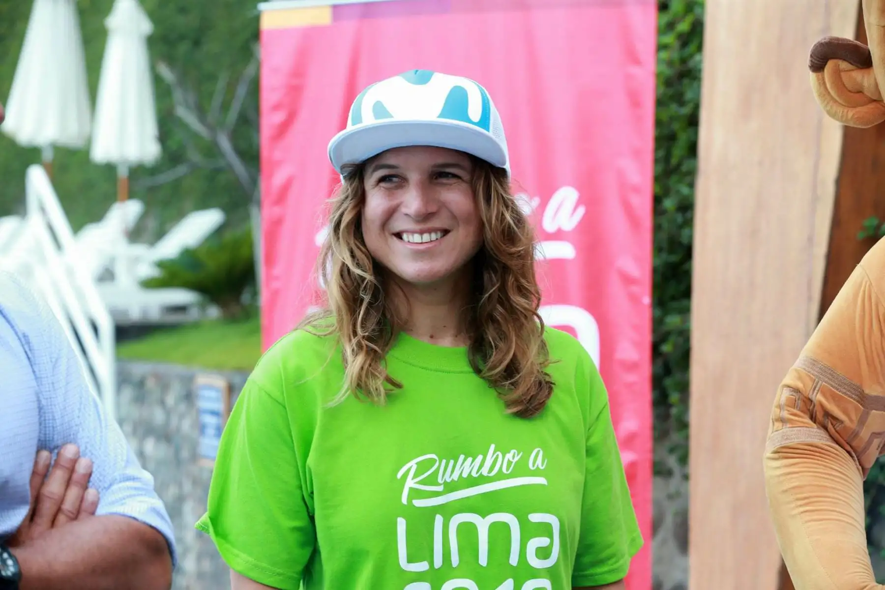 El Comité Organizador de los XVIII Juegos Panamericanos y Sextos Juegos Panamericanos Lima presenta a la nueva embajadora de los Juegos, la campeona mundial de Surf 2004, Sofía Mulanovich. Foto: ANDINA/Norman Cordova
