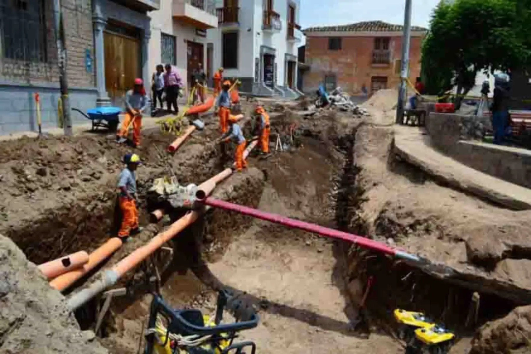 Obras de saneamiento. Foto: ANDINA/Difusión