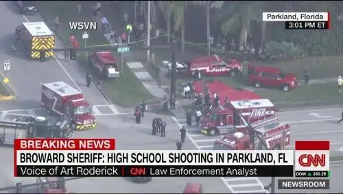 Tiroteo en colegio del sur de Florida. Foto: Internet/Medios.
