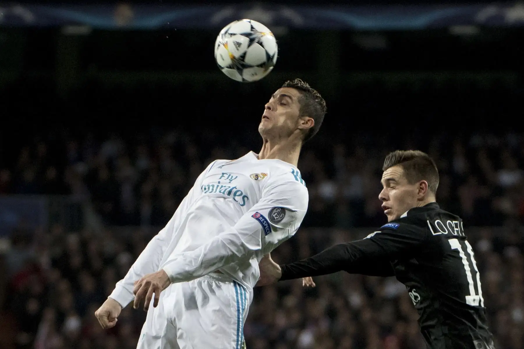Cristiano Ronaldo del Real Madrid durante el partido contra el PSG. Foto: AFP