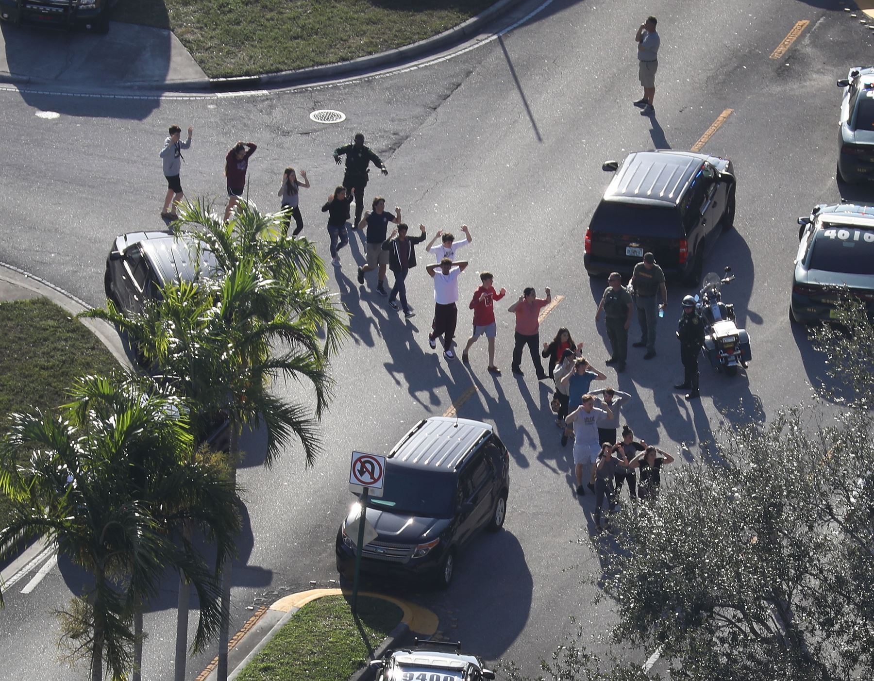 Tiroteo en escuela de Florida. Foto: AFP.