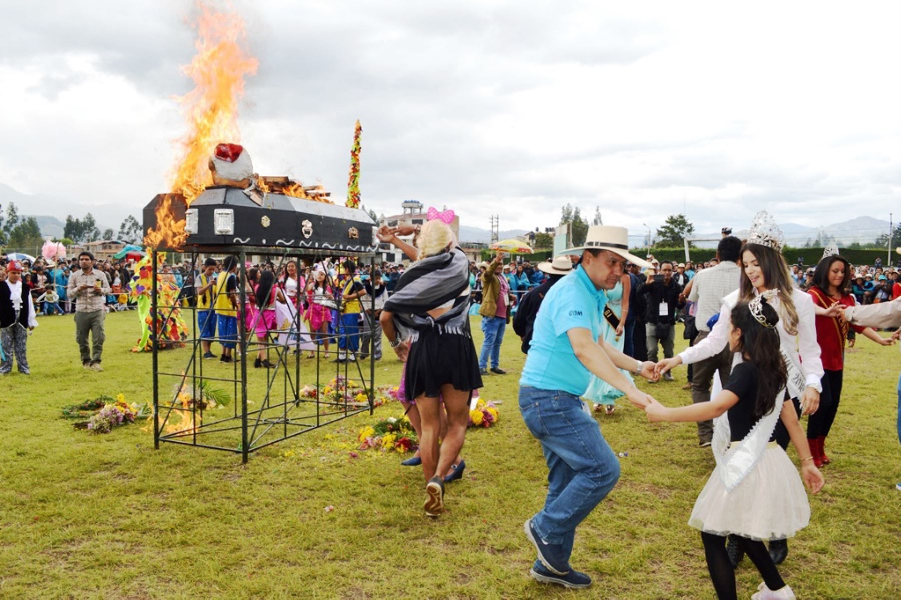 Concluye el carnaval de Cajamarca con despedida al Rey Momo. ANDINA/Eduard Lozano