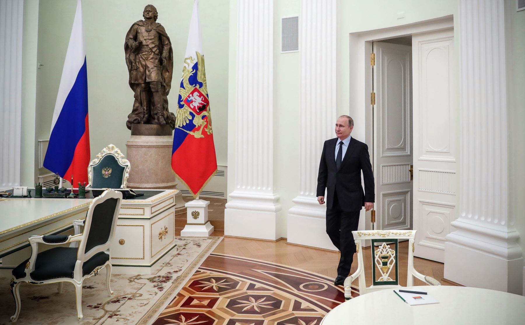 Vladimir Putin en el Kremlin. Foto: AFP